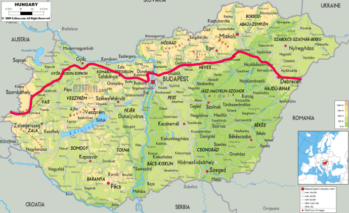our route in Hungary