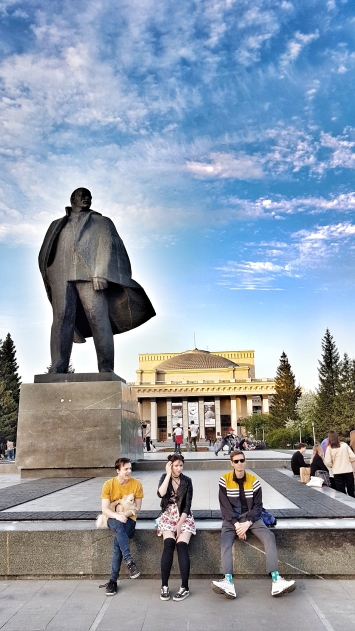 Leninstatue in Novosibirsk